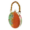 Round Hard Case Bamboo Handle Bag - Memories