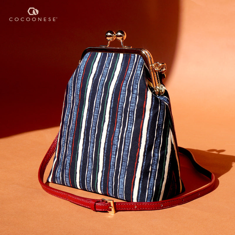 20% OFF - Trapezoid Crossbody Bag - Abstract Lines