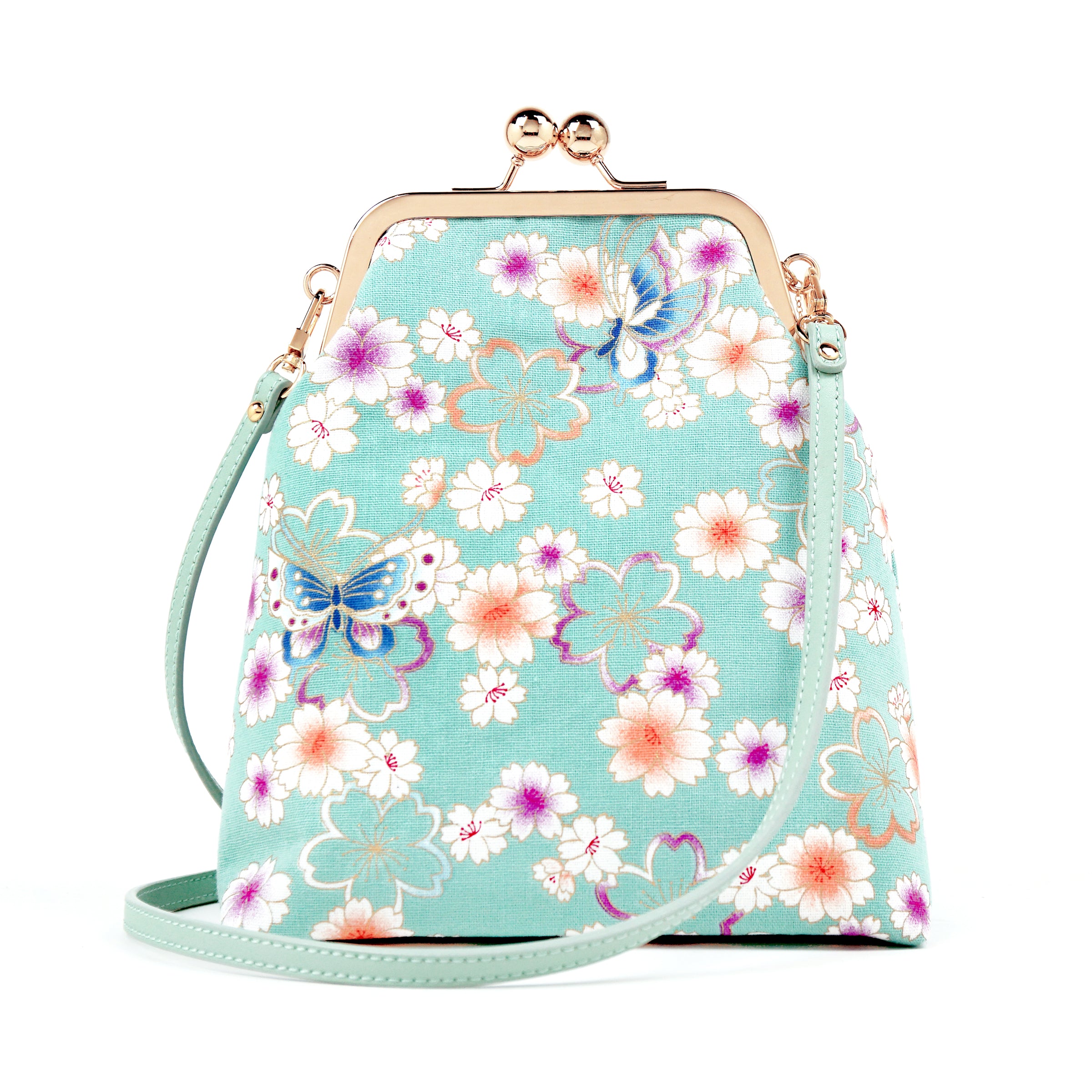 Trapezoid Crossbody Bag - Butterfly