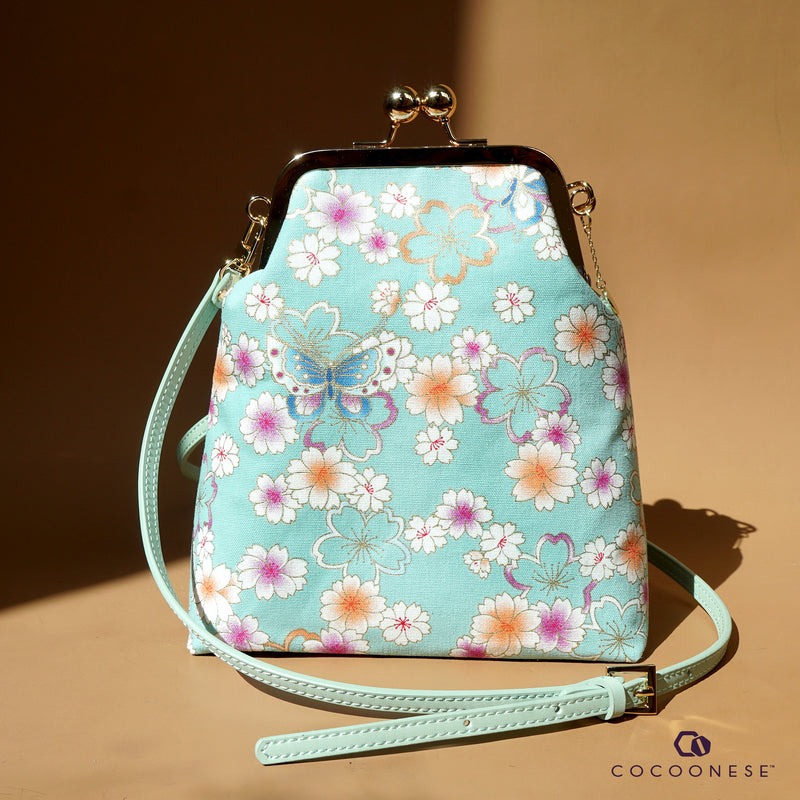 Trapezoid Crossbody Bag - Butterfly