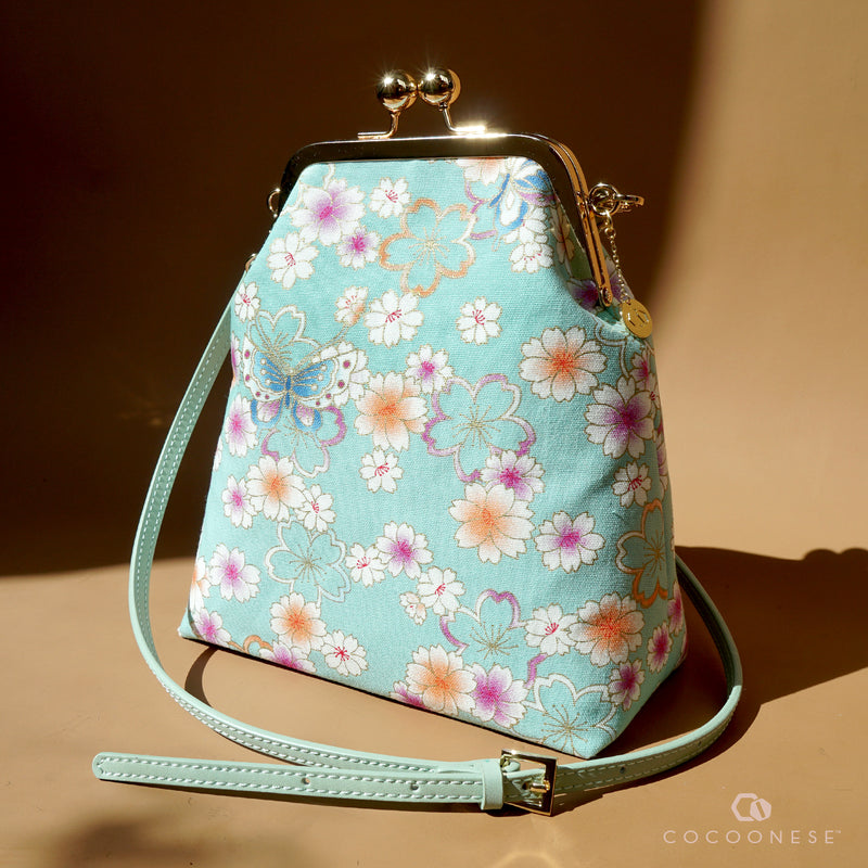 Trapezoid Crossbody Bag - Butterfly