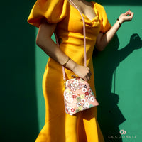 Trapezoid Crossbody Bag - Sakura Forest