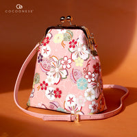 Trapezoid Crossbody Bag - Sakura Forest