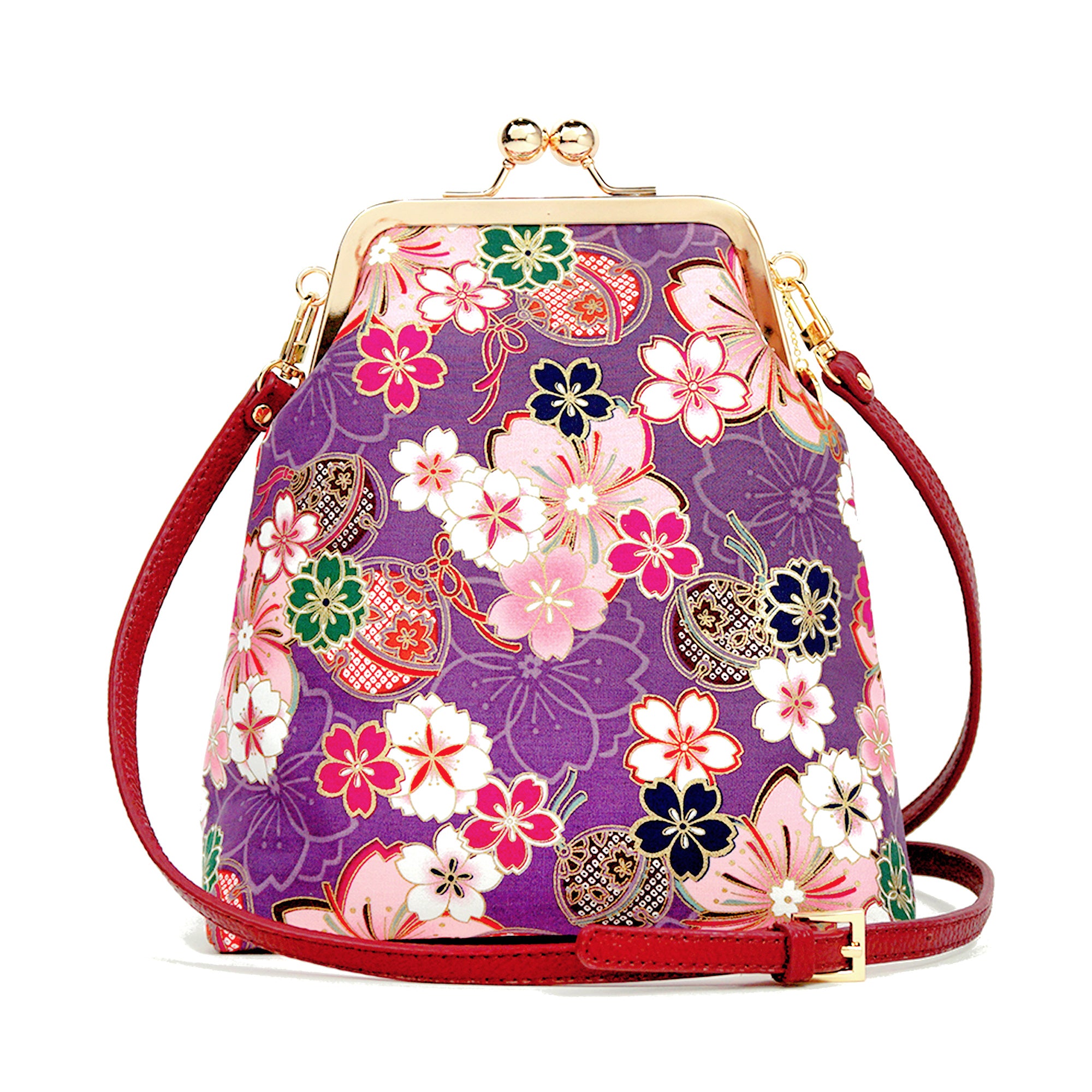 Trapezoid Crossbody Bag - Sakura Forest