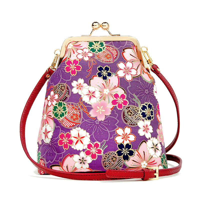 Trapezoid Crossbody Bag - Sakura Forest