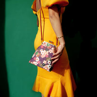 Trapezoid Crossbody Bag - Sakura Forest
