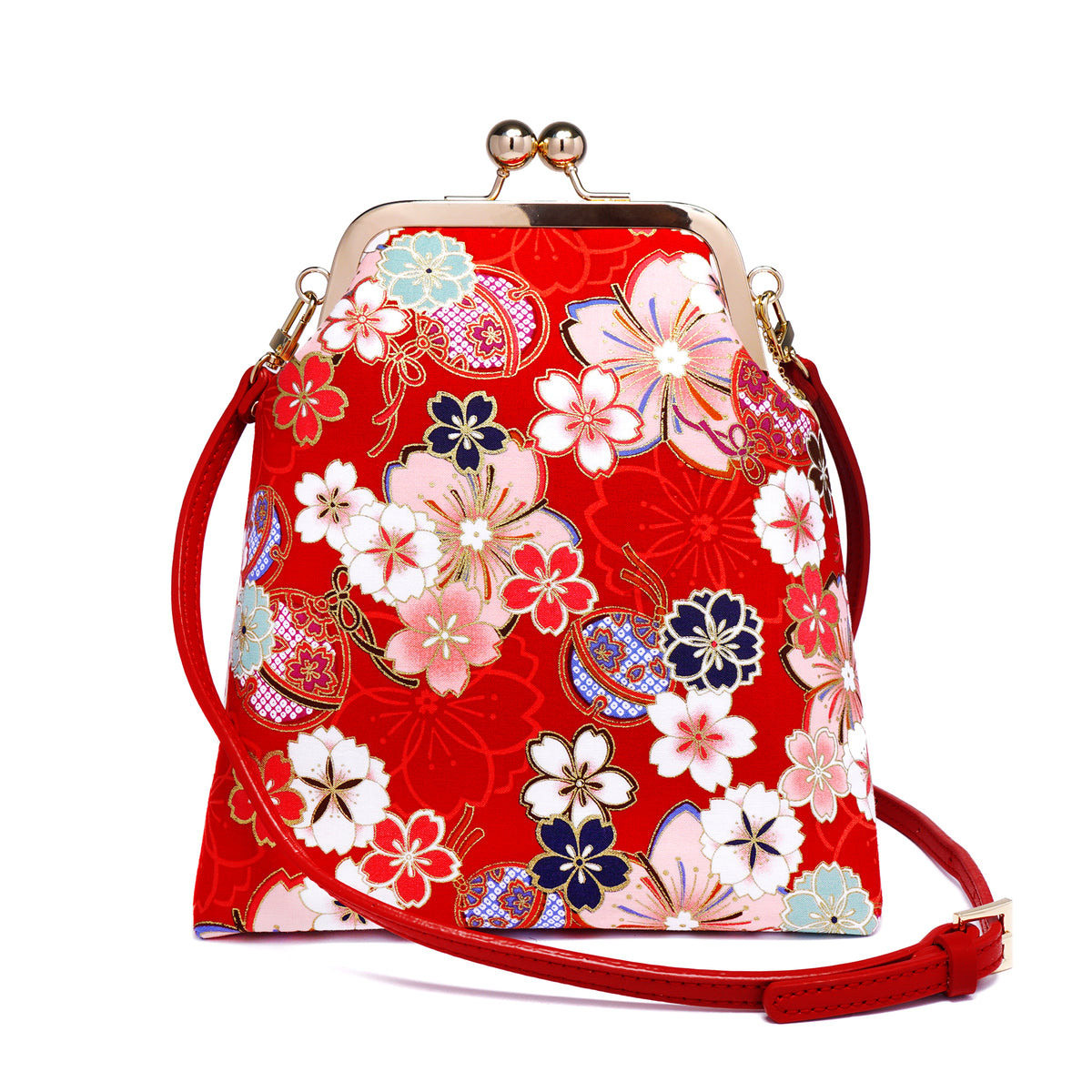 Trapezoid Crossbody Bag - Sakura Forest