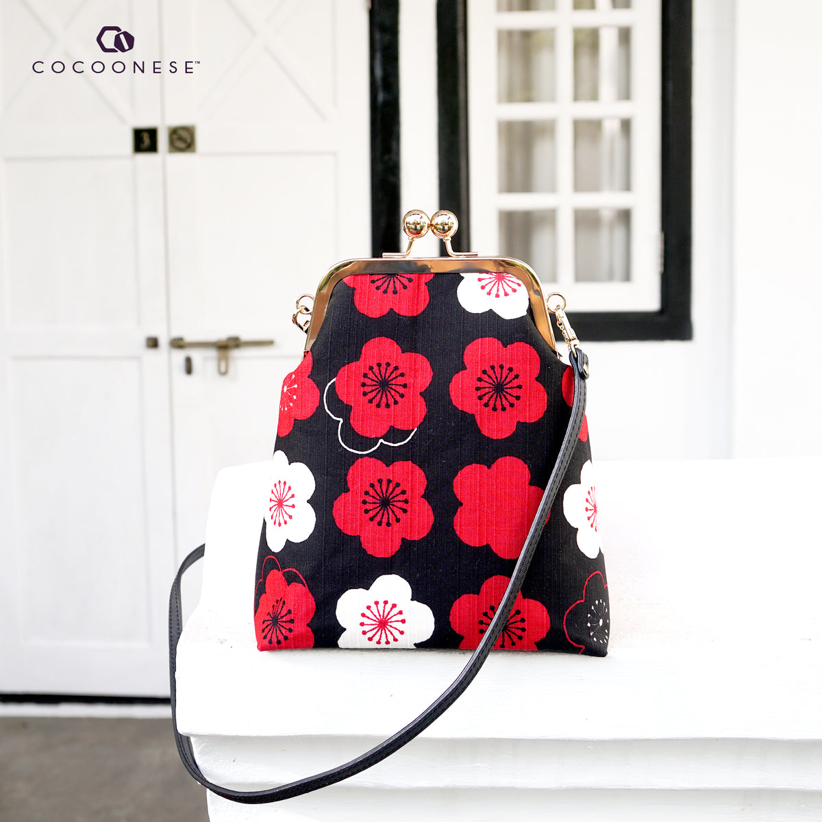 50% OFF - Trapezoid Crossbody Bag - Uguisu Ume