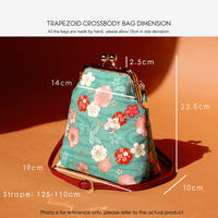 Trapezoid Crossbody Bag - Uguisu Ume